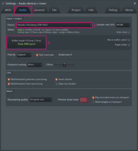 FL Studio - settings